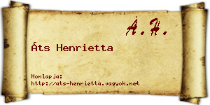 Áts Henrietta névjegykártya