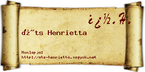 Áts Henrietta névjegykártya