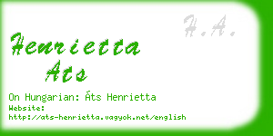 henrietta ats business card